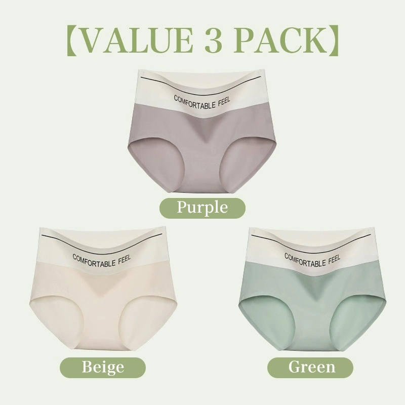 VEIMIA 24 Hours Comfortable Feel - 3-5 Pieces High Waist Seamless Panties