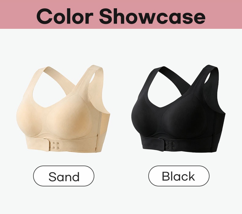 Color showcase of sand and black corrective bras VEIMIA