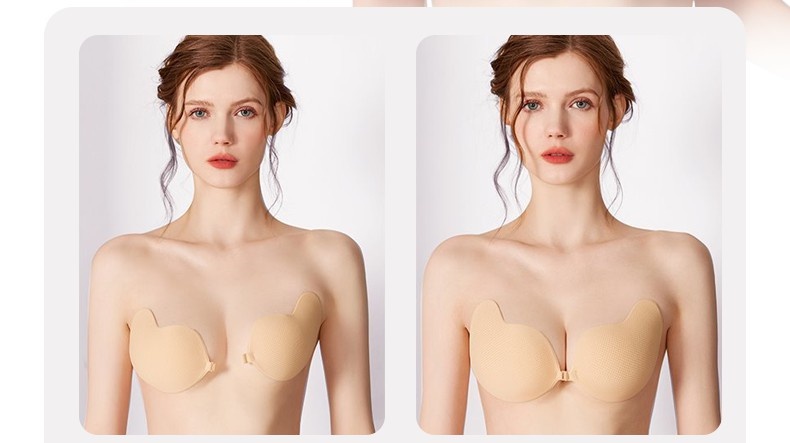 Stick On Bra Natural Adhesive Push Up Sticky Nipple Covers For Backless Dress VEIMIA