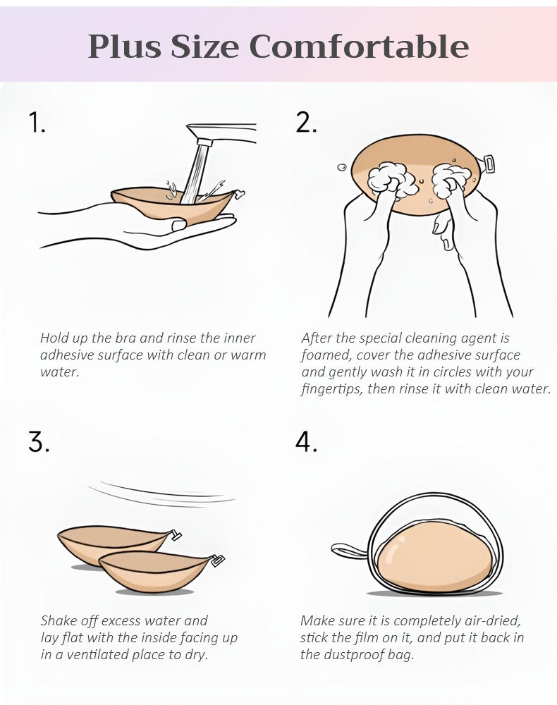 Invisible Stick On Bra Adhesive Push Up Sticky Nipple Covers Wearing Methods VEIMIA