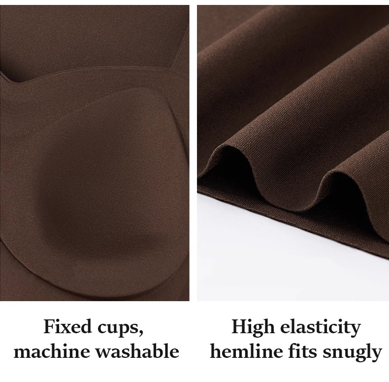 Cozy Long Sleeve Shirts Skin-friendly & Warmth, Square Neck ​​Top​​ With Built-in Pads Base Layer VEIMIA