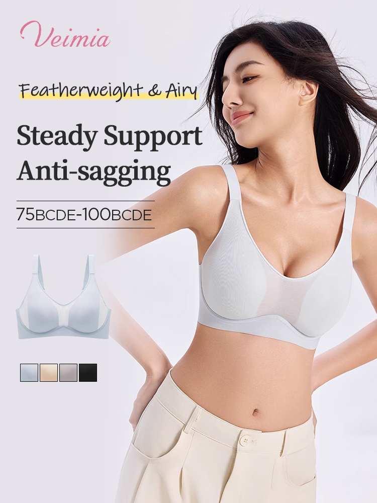 Cozy Minimizer Bra Anti-sagging Soft Underwires Design With Lightweight Breathable Cup For Natural Shapes VEIMIA