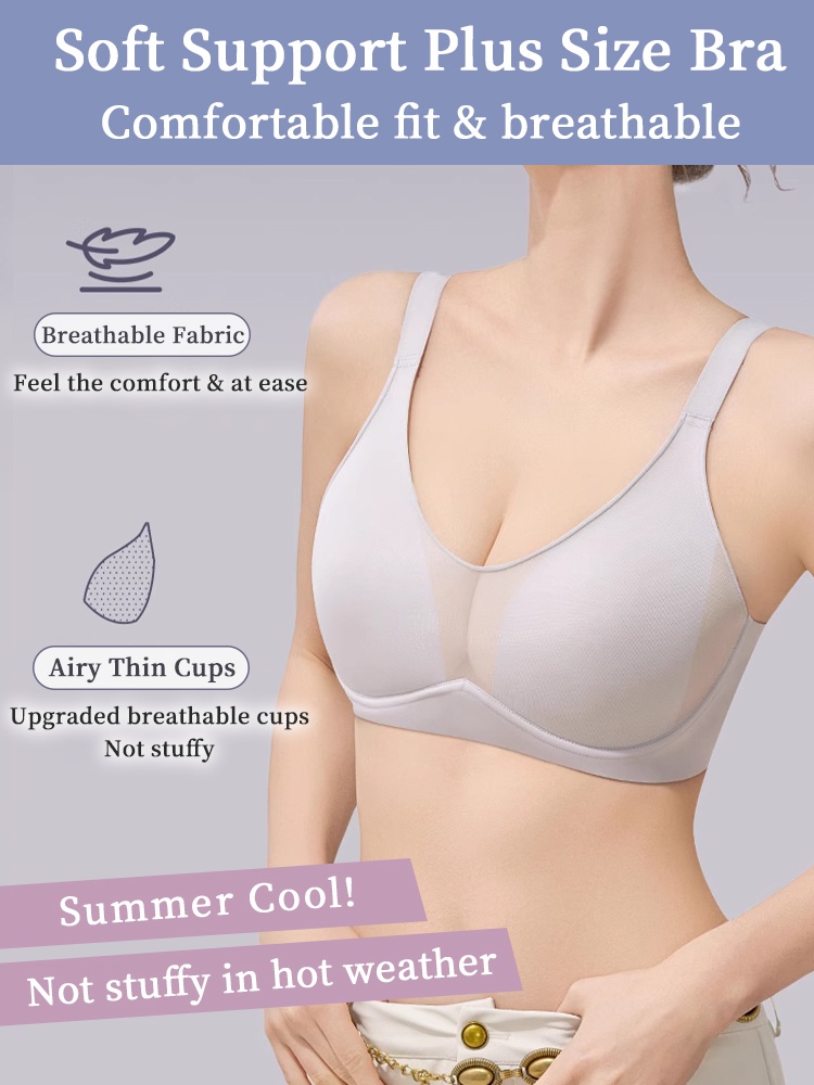 Cozy Minimizer Bras Anti-sagging Soft Underwires Design With Lightweight Breathable Cups For Natural Shape VEIMIA