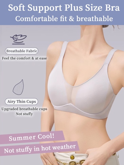 Cozy Minimizer Bras Anti-sagging Soft Underwires Design With Lightweight Breathable Cups For Natural Shape VEIMIA