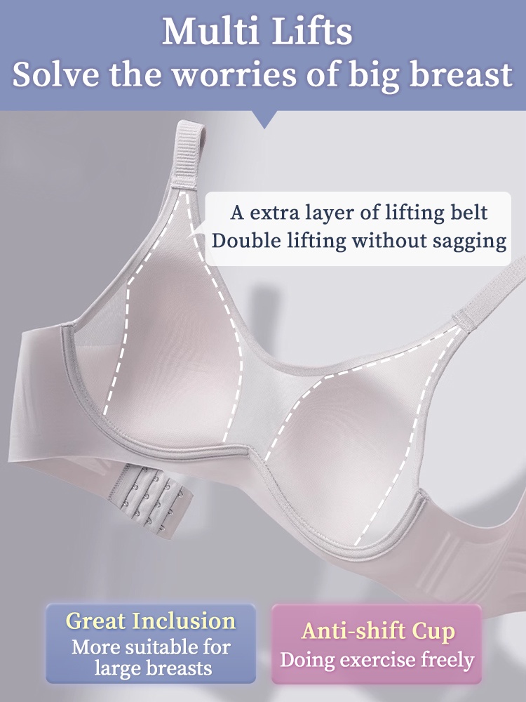 Cozy Minimizer Bras Anti-sagging Soft Underwire Designs With Lightweight Breathable Cups For Natural Shape VEIMIA
