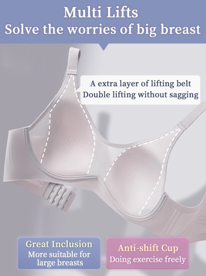 Cozy Minimizer Bras Anti-sagging Soft Underwire Designs With Lightweight Breathable Cups For Natural Shape VEIMIA