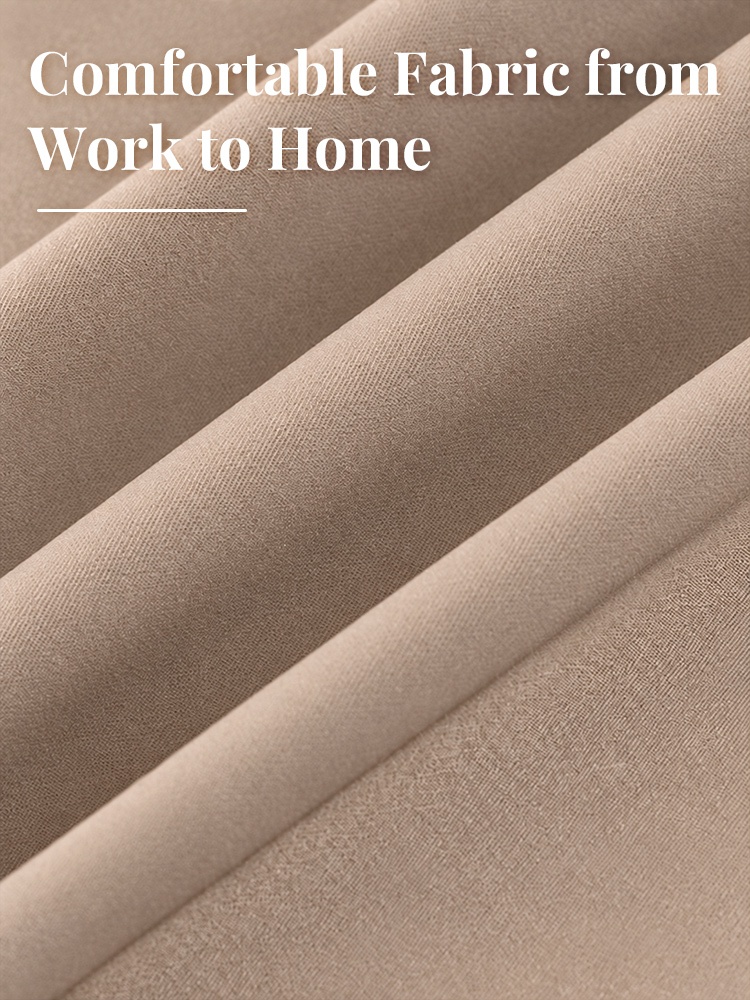 Close-up of folded brown fabric showing fine knit texture and smooth surface VEIMIA