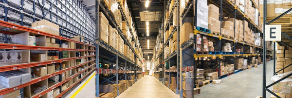 Inside a VEIMIA warehouse with packaged lingerie orders prepared for delivery