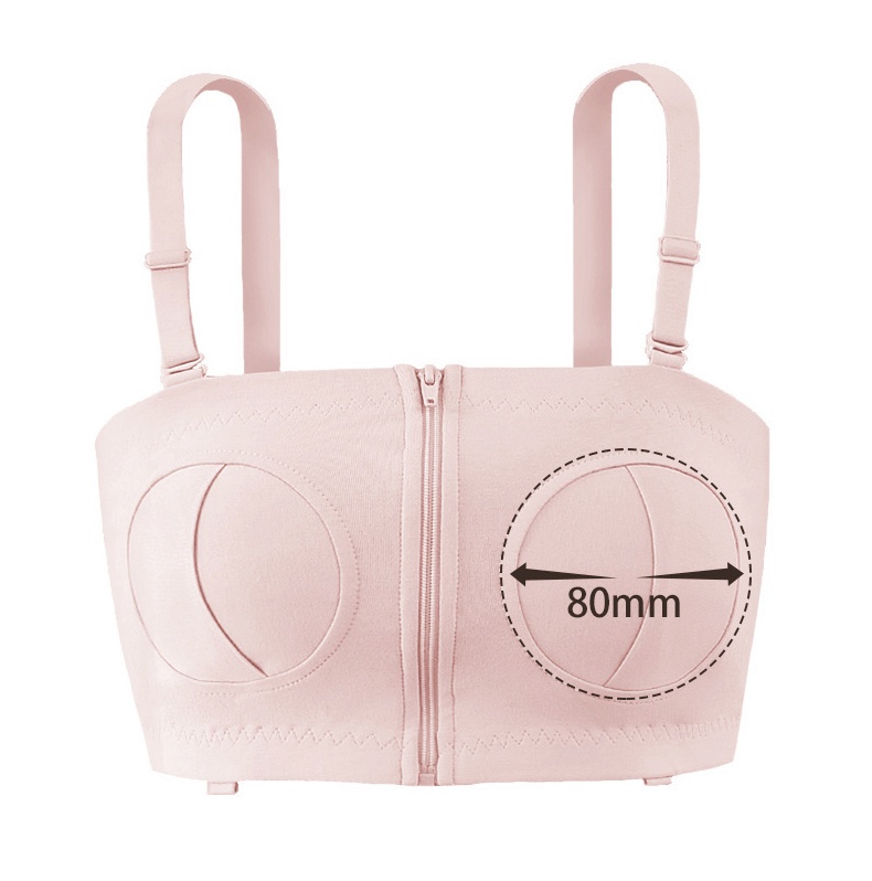 Adjustable Front Zipper Hands Free Pumping Bras with Large Opening Vemia