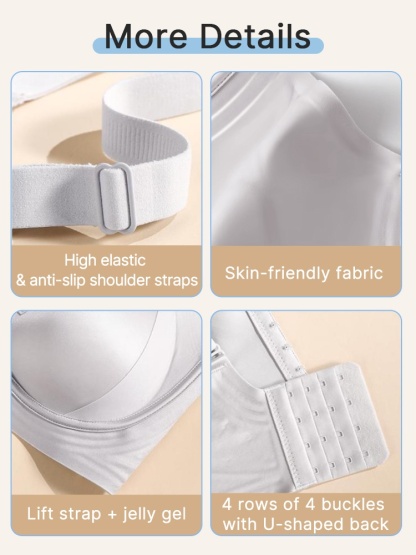 Delicate Lace Bra Anti-sagging Lift & Wireless Soft Support With Breathable Cup Pads, Silky Satins & Airy Laces For Gentle Comfort VEIMIA