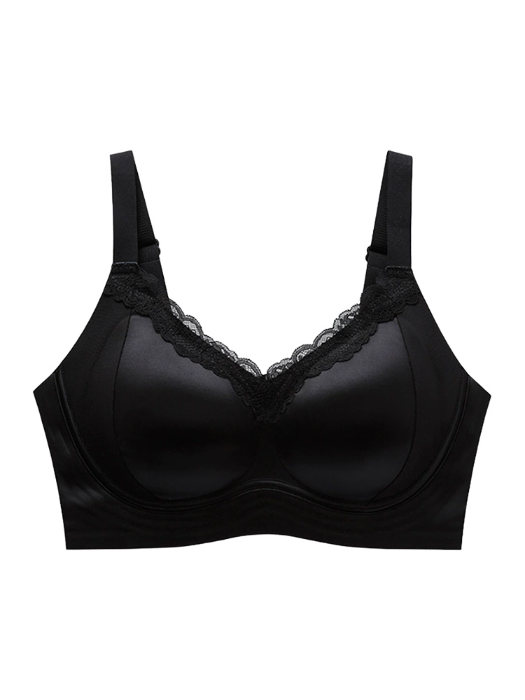 Delicate Lace Bra Anti-sagging Lifts & Wireless Soft Support With Breathable Cup Pads, Silky Satins & Airy Lace For Gentle Comfort VEIMIA
