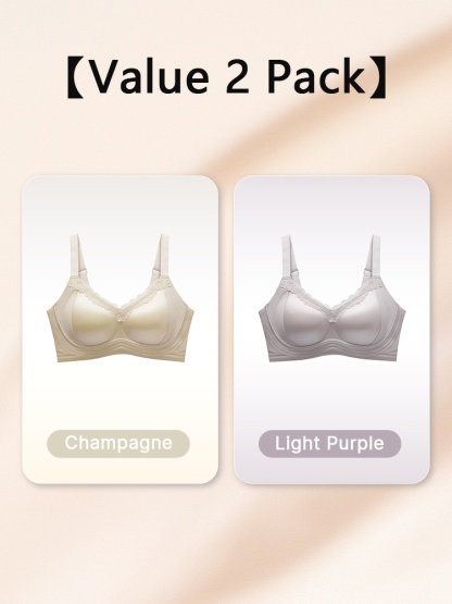 Delicate Lace Bras Anti-sagging Lifts & Wireless Soft Support With Breathable Cup Pads, Silky Satins & Airy Laces For Gentle Comfort VEIMIA