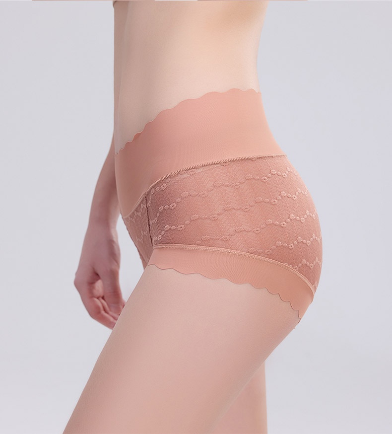 Delicate Lace Panty Skin-friendly Soft Elastic Lace, Seamless Snug Fit & Antibacterial Gussets VEIMIA