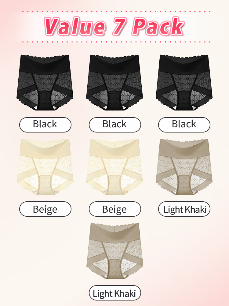 Delicate Lace Details Panty Skin-friendly Soft Elastic Lace, Seamless Snug Holds & Antibacterial Crotch Panels VEIMIA