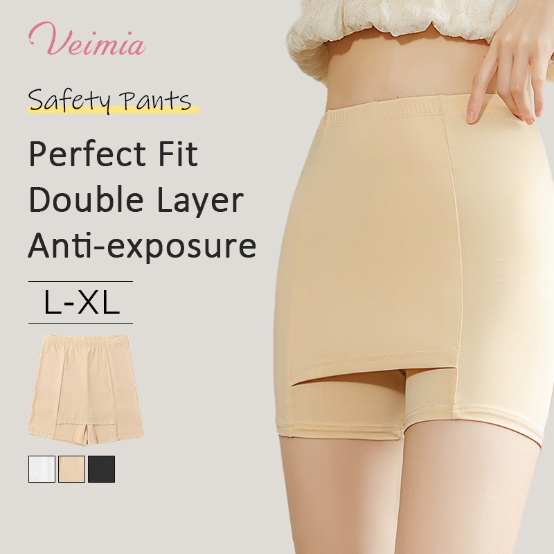Double Crotch Comfortable Safety Pants Anti-peep For Under Dress VEIMIA