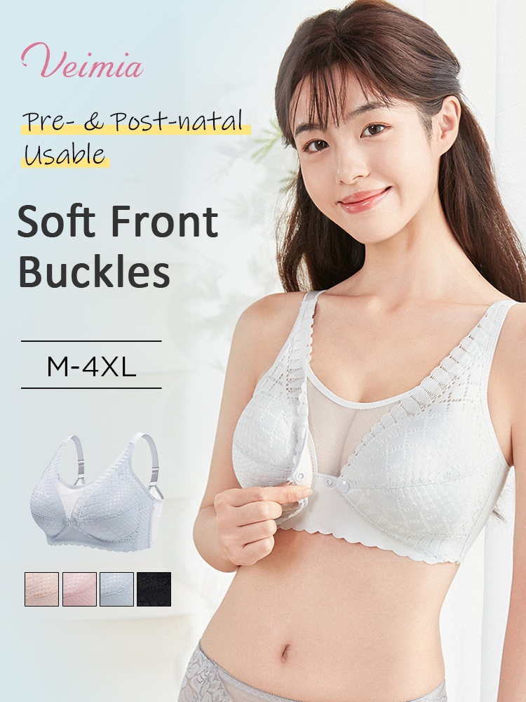 Soft Nursing Bra Front Buckle For Easy Feeding, Pre- & Post-natal Usable & Anti-sagging Lift VEIMIA