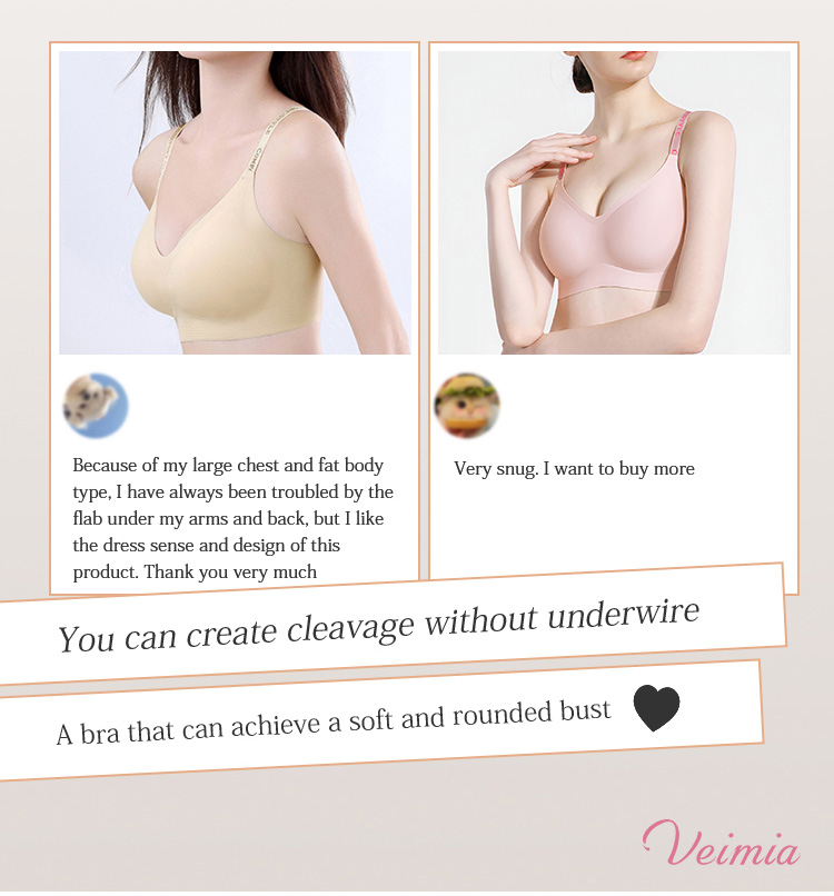 Best Seamless Fashionable Wireless Push Up Bras Support For Anti-sagging And Gathering Breasts VEIMIA