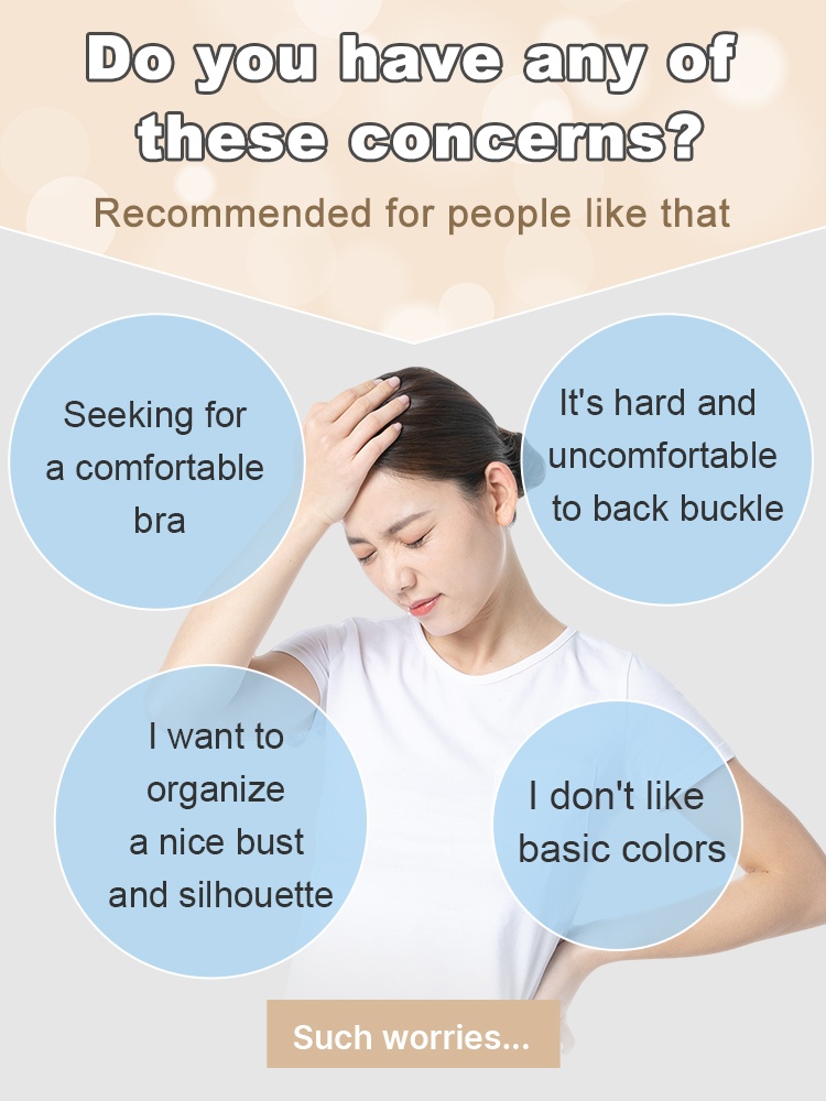 Easy-wear Laces Front Closure Bra Full Coverage Secure Support & Wireless Sleep Comforts VEIMIA