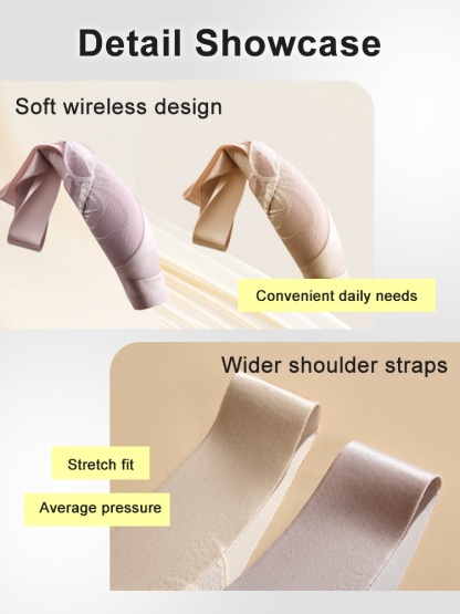 Easy-wear Lace Fronts Closure Bra Full Coverage Secure Supports & Wireless Sleep Comforts VEIMIA