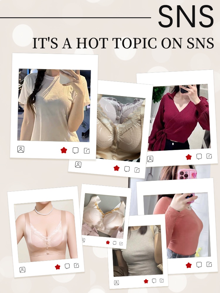 Easy-wear Laces Fronts Closure Bra Full Coverages Secure Support & Wireless Sleep Comfort VEIMIA