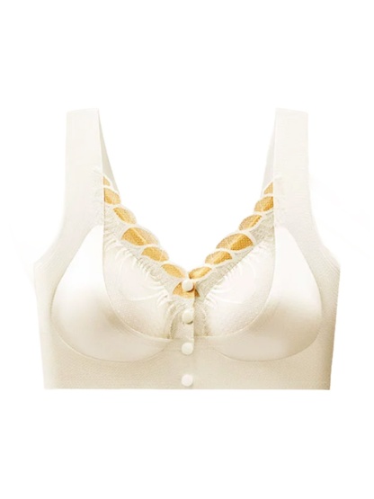 Easy-wear Laces Front Closure Bras Full Coverage Secure Supports & Wireless Sleep Comfort VEIMIA