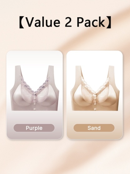 Easy-wear Lace Fronts Closure Bras Full Coverages Secure Support & Wireless Sleep Comfort VEIMIA