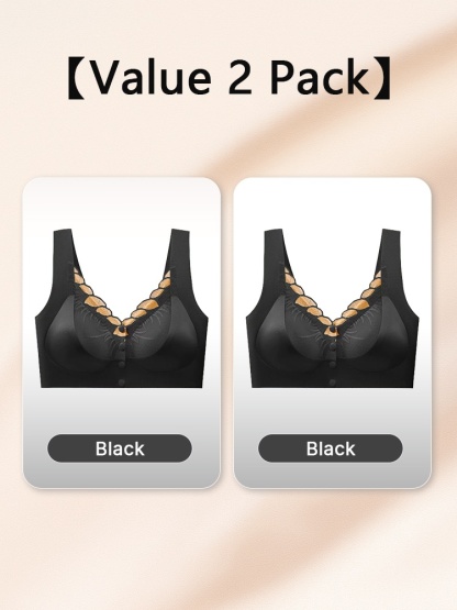 Easy-wear Laces Fronts Closure Bras Full Coverage Secure Supports & Wireless Sleep Comfort VEIMIA