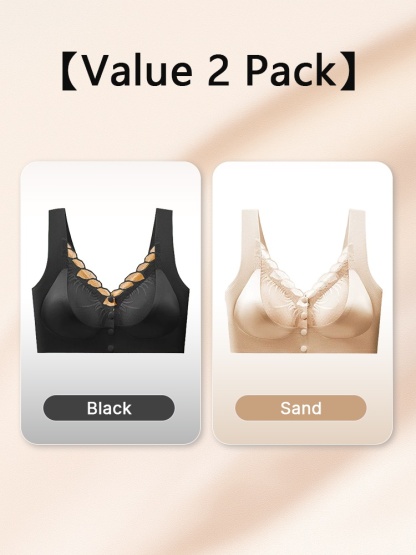 Easy-wear Lace Fronts Closure Bras Full Coverage Secure Support & Wireless Sleep Comforts VEIMIA