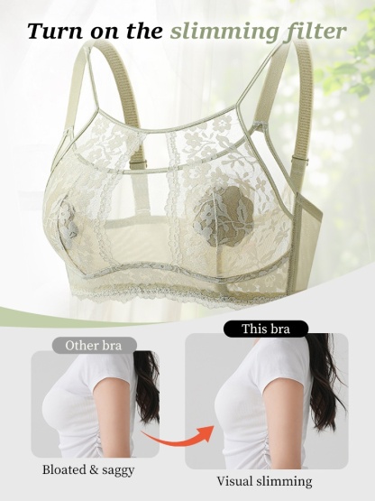 Elegant & Sexy Lace Bras Plus Sizes - Bust-sculpting Lift With Airy French Lace, All-day Comfort & Stable Supports VEIMIA