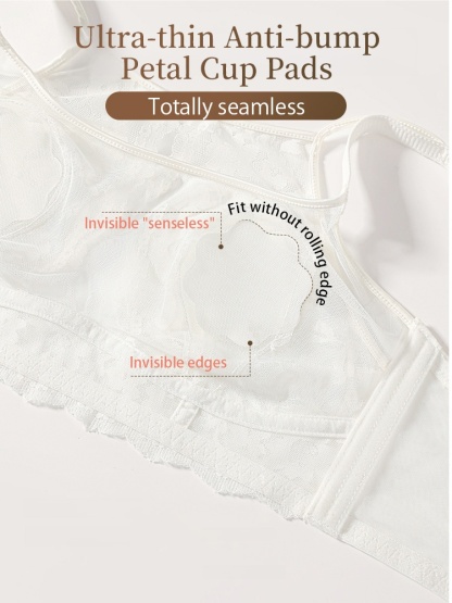 Elegant & Sexy Lace Bras Plus Size - Bust-sculpting Lift With Airy French Lace, All-day Comforts & Stable Supports VEIMIA