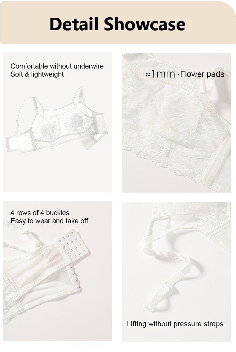 Elegant & Sexy Lace Bra Plus Size - Bust-sculpting Lift With Airy French Lace, All-day Comforts & Stable Support VEIMIA