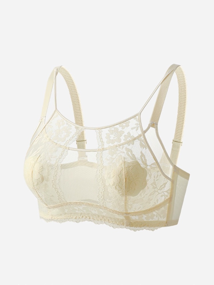 Elegant & Sexy Lace Bra Plus Sizes - Bust-sculpting Lift With Airy French Laces, All-day Comforts & Stable Support VEIMIA