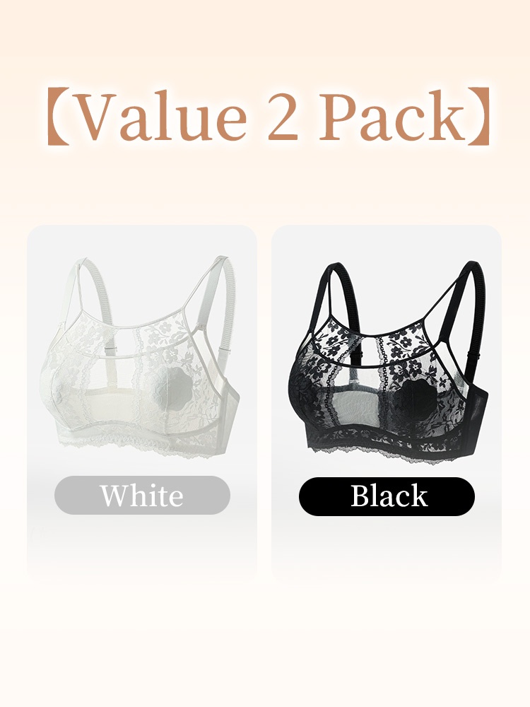 Elegant & Sexy Lace Bras Plus Sizes - Bust-sculpting Lift With Airy French Laces, All-day Comfort & Stable Supports VEIMIA