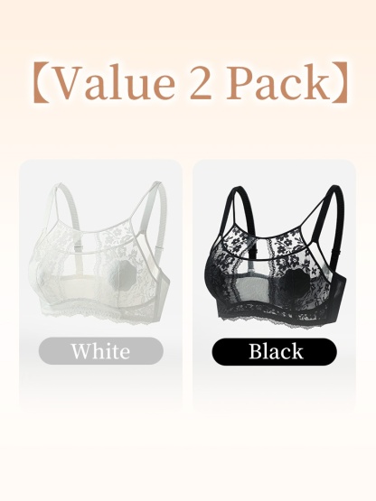 Elegant & Sexy Lace Bras Plus Sizes - Bust-sculpting Lift With Airy French Laces, All-day Comfort & Stable Supports VEIMIA