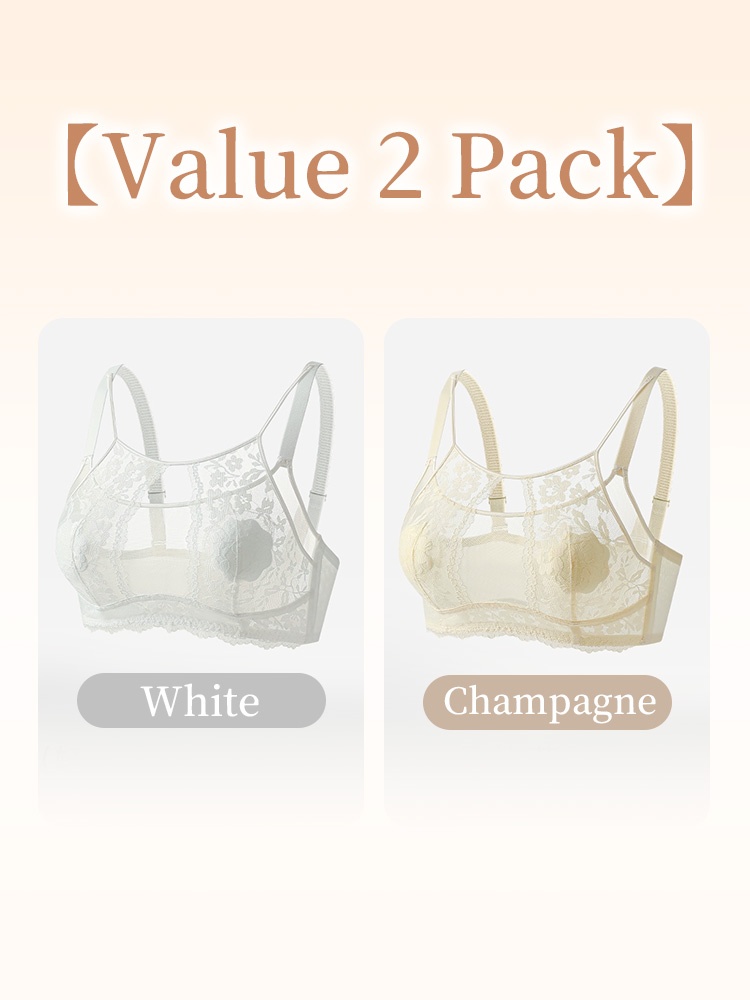 Elegant & Sexy Lace Bra Plus Sizes - Bust-sculpting Lift With Airy French Lace, All-day Comforts & Stable Supports VEIMIA