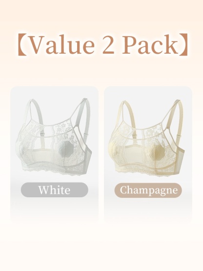 Elegant & Sexy Lace Bra Plus Sizes - Bust-sculpting Lift With Airy French Lace, All-day Comforts & Stable Supports VEIMIA