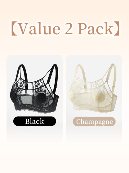 Elegant & Sexy Lace Bra Plus Size - Bust-sculpting Lifts With Airy French Laces, All-day Comforts & Stable Support VEIMIA