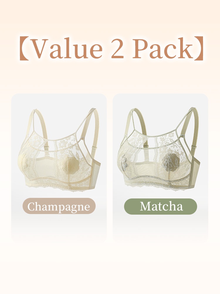 Elegant & Sexy Lace Bra Plus Size - Bust-sculpting Lifts With Airy French Laces, All-day Comfort & Stable Supports VEIMIA
