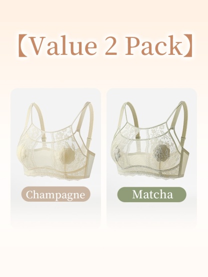 Elegant & Sexy Lace Bra Plus Size - Bust-sculpting Lifts With Airy French Laces, All-day Comfort & Stable Supports VEIMIA