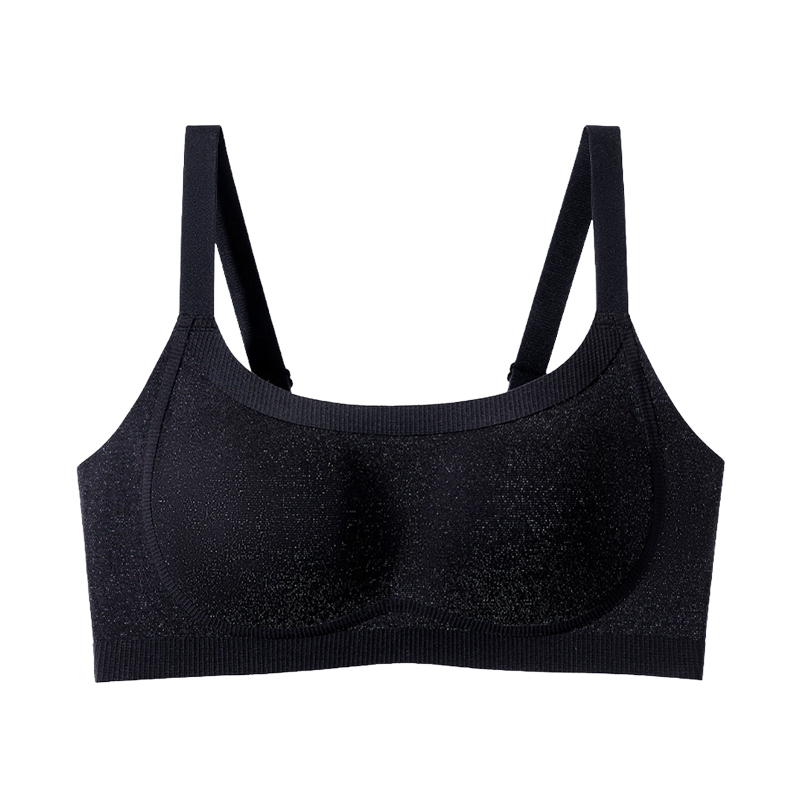 VEIMIA Soft Support Minimizer Bra Vertical Striped Slim Fit Wireless Full Coverage Lift Up Breast