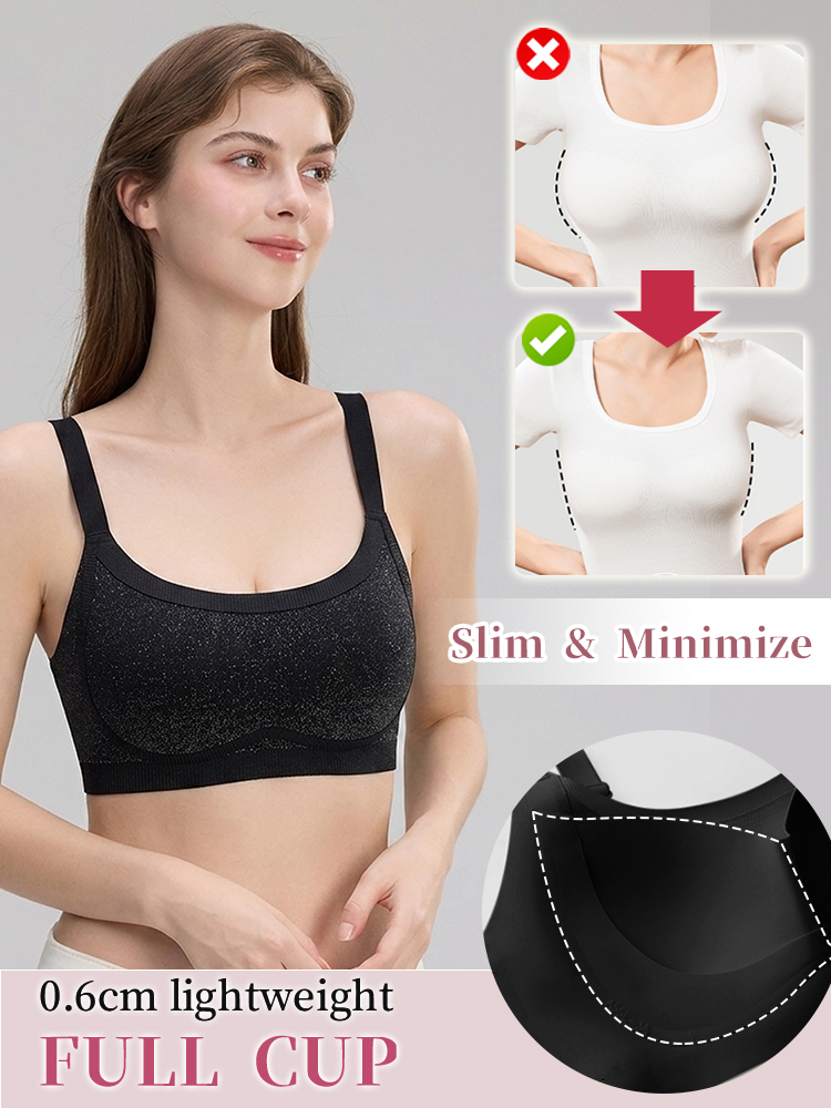 Enhanced Anti-sagging Bra Anti-gravity Lift, Soft Support Visually Minimizing Shells & Breathable Comforts VEIMIA
