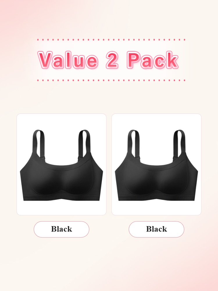 VEIMIA Wireless Anti-Sagging Bra W-support Lift, Visually Slimming & Breathable for All-Day Comfort