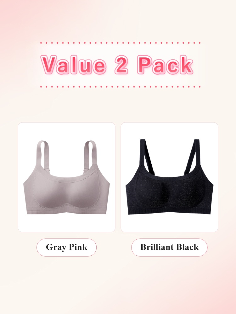 VEIMIA Wireless Anti-Sagging Bra W-support Lift, Visually Slimming & Breathable for All-Day Comfort