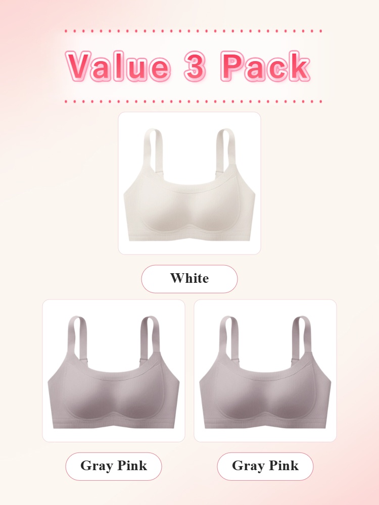 VEIMIA Wireless Anti-Sagging Bra W-support Lift, Visually Slimming & Breathable for All-Day Comfort