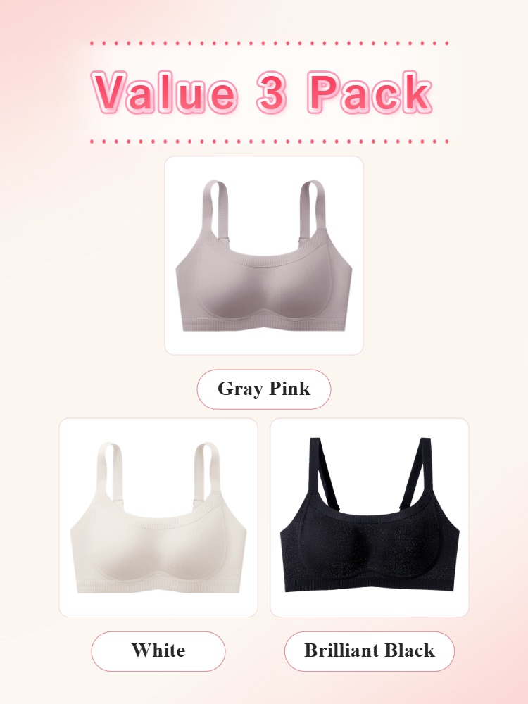 VEIMIA Wireless Anti-Sagging Bra W-support Lift, Visually Slimming & Breathable for All-Day Comfort