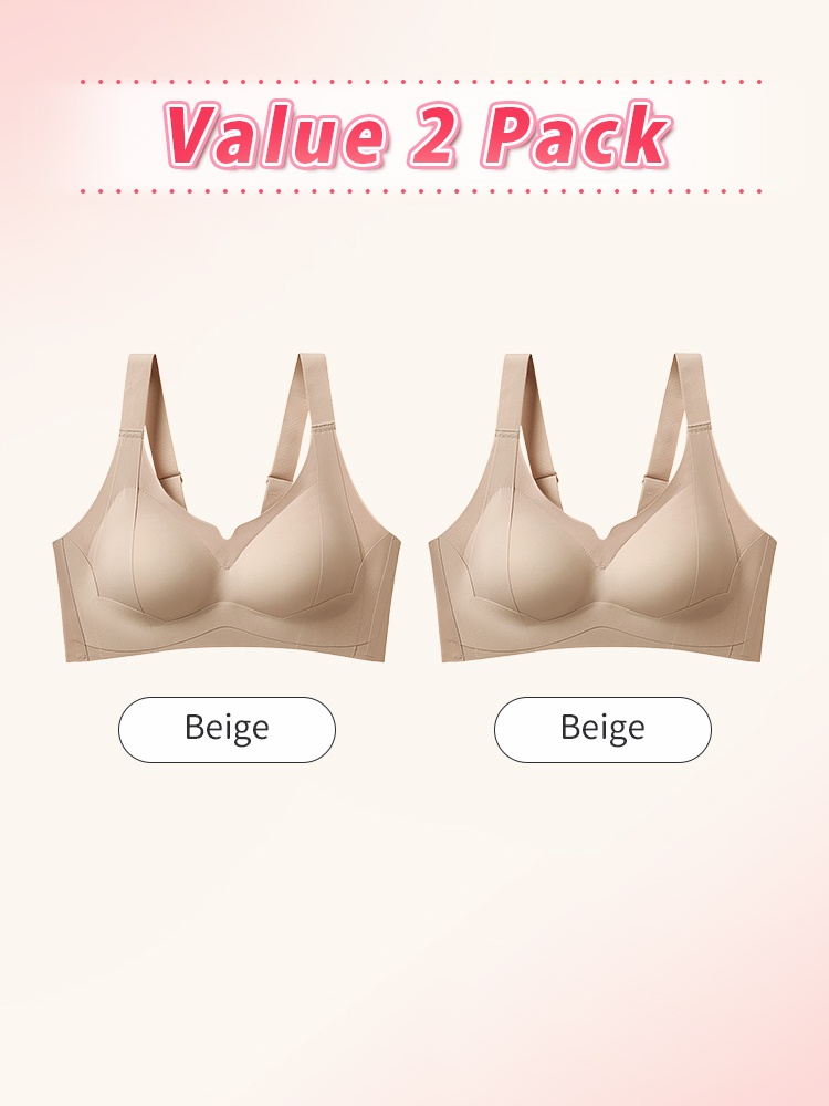 Enhanced Anti-sagging Bra W-shaped Dual Support, Pressure-free 3D Cup & Smooth Seamless Shape VEIMIA
