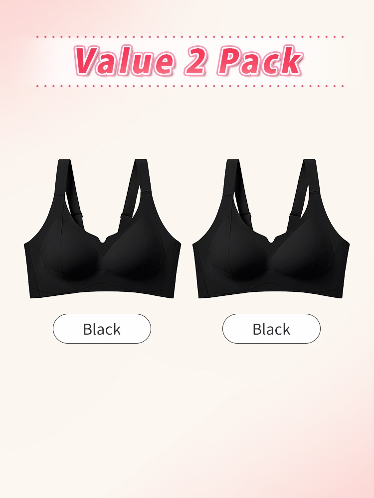 Enhanced Anti-sagging Bra W-shaped Dual Supports, Pressure-free 3D Cups & Smooth Seamless Shape VEIMIA
