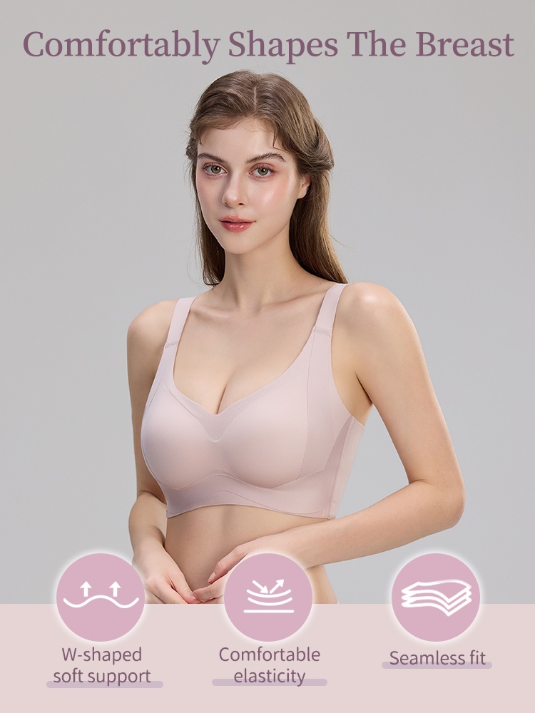 Enhanced Anti-sagging Bra W-shaped Dual Lift, Pressure-free 3D Mold & Smooth Seamless Silhouette VEIMIA
