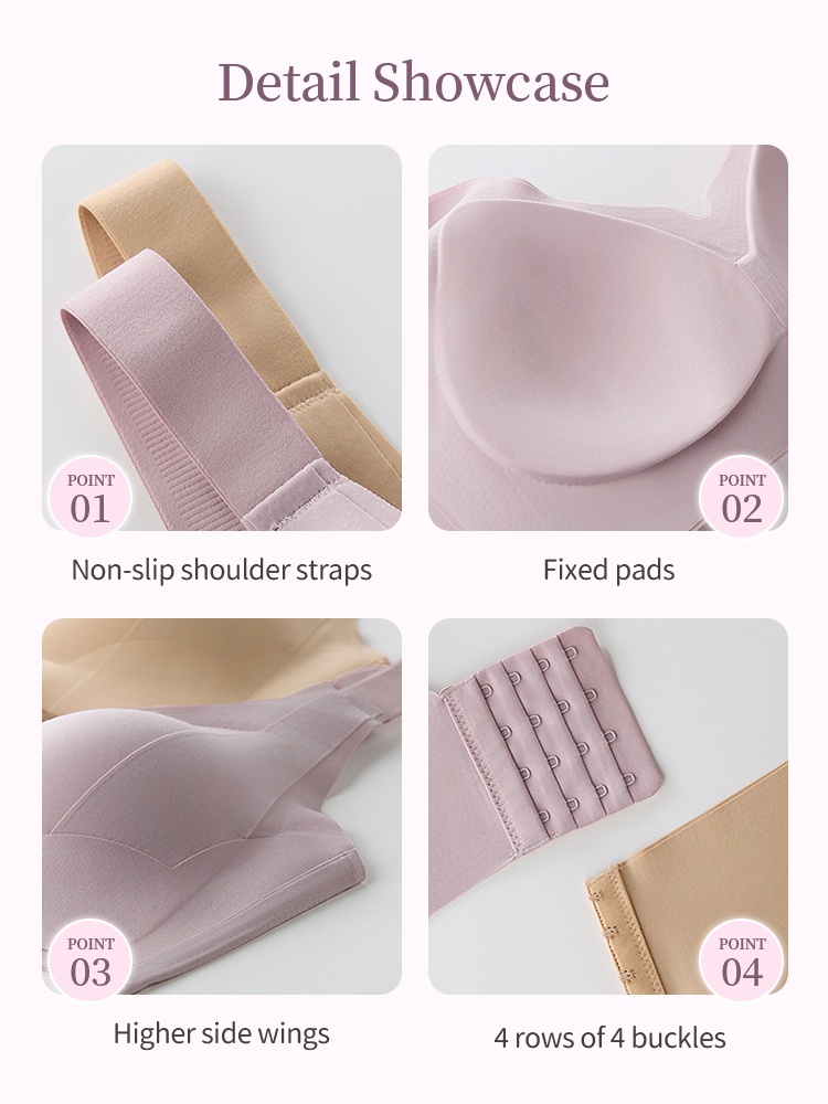 Enhanced Anti-sagging Bra W-shaped Dual Lift, Pressure-free 3D Cup & Smooth Seamless Shapes VEIMIA
