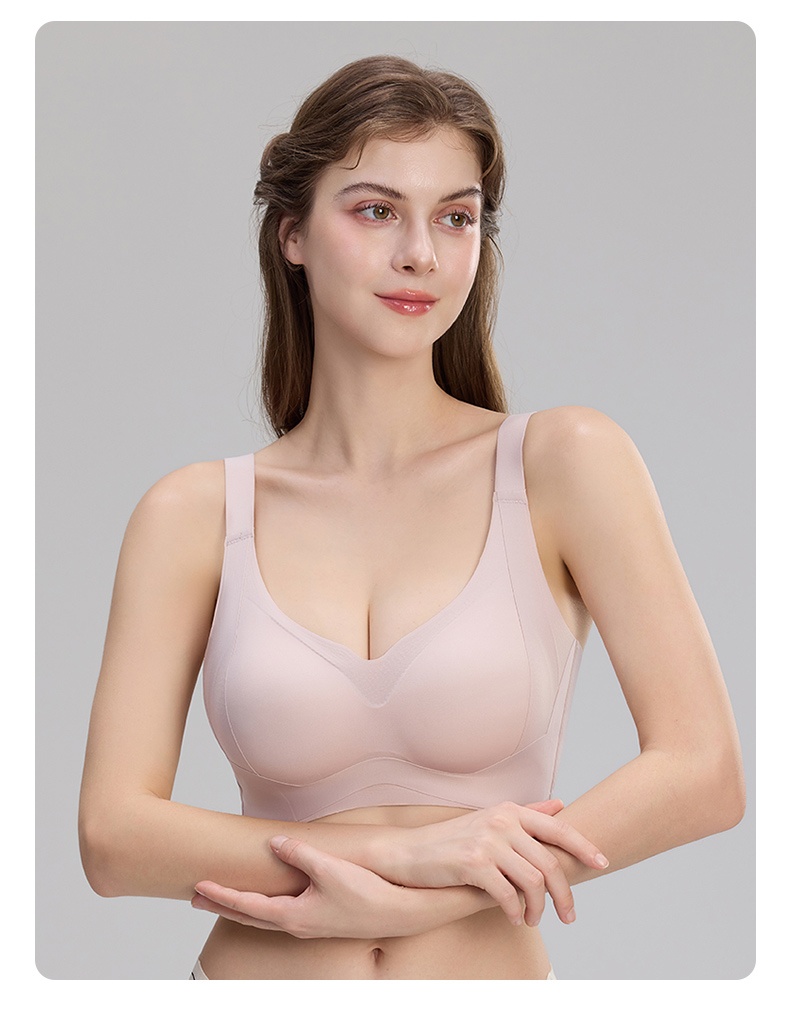 Enhanced Anti-sagging Bra W-shaped Dual Push-up, Pressure-free 3D Cup & Smooth Seamless Silhouette VEIMIA